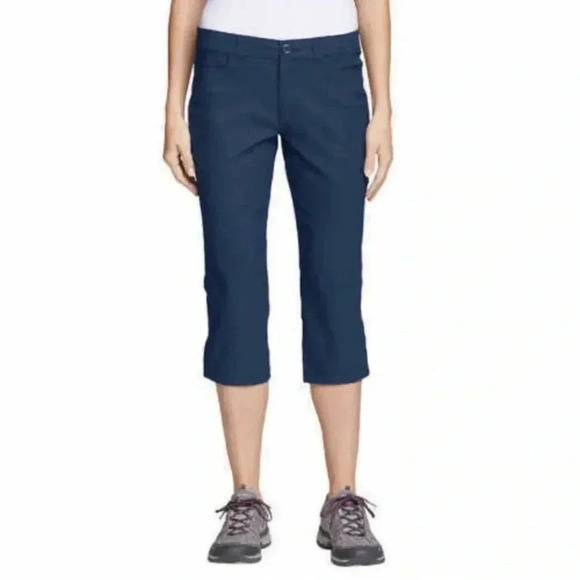 Eddie Bauer Pants - Eddie Bauer Tech Capri Pants Women's Size 6
Navy Storm Repel UPF50